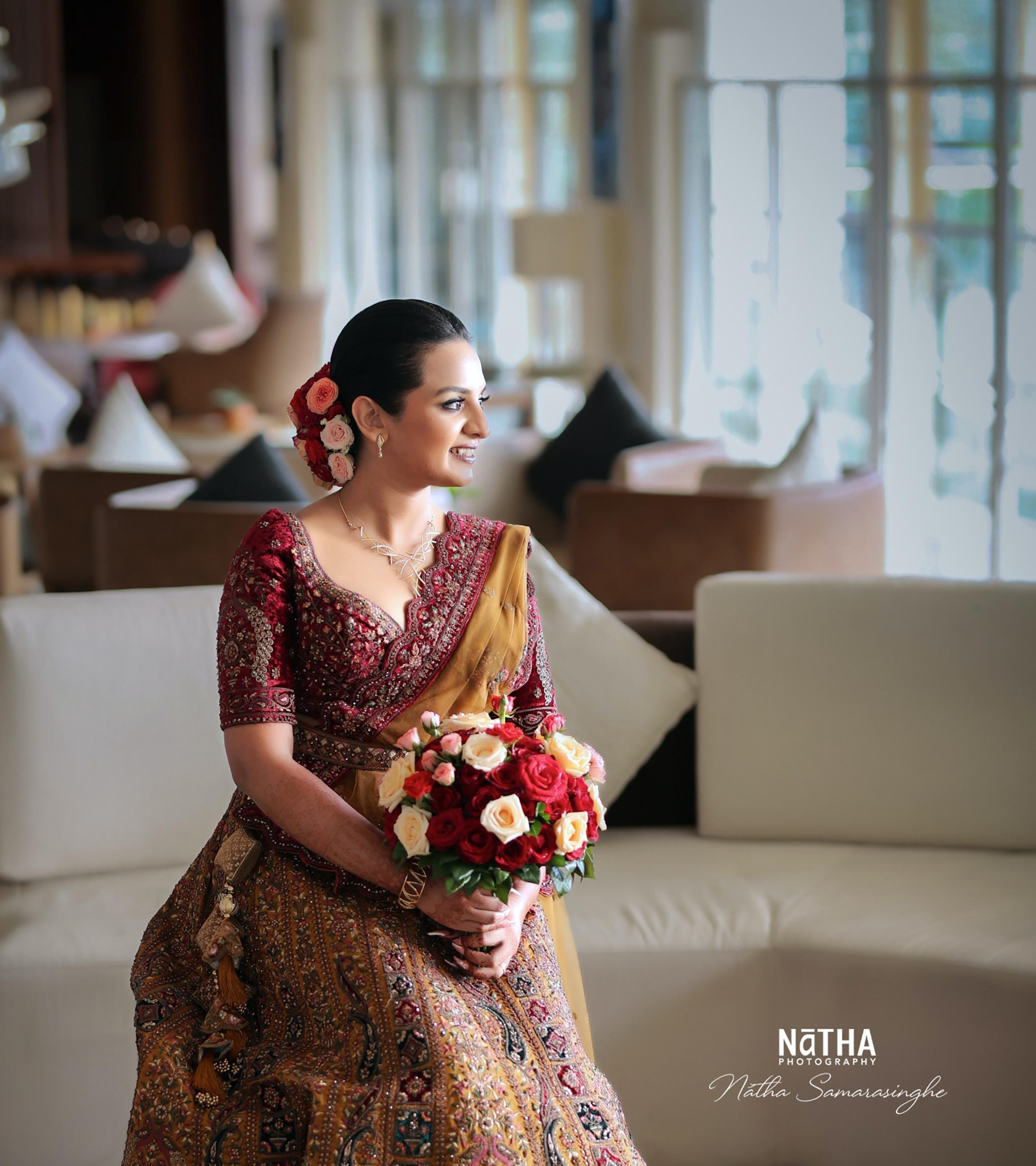 Bride and groom Homecoming shoot by Natha Photography in Sri Lanka